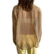 thumbnail image 4 of Txlixc Blusa femenina, solapa, botón de manga larga, blusa transparente para mujeres Txlixc moda, 4 of 9