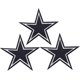 thumbnail image 1 of Iron on Patches 3pcs Black Five-Pointed Star Pentagram Iron-on Patch for Clothing Size 3.6x3.3inch, 1 of 3