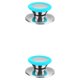 thumbnail image 1 of Toystoory Perilla de la cubierta de la olla de acero inoxidable cocina del hogar manija de la tapa de la sartén antideslizante utensilios de Azul Pequeño 2piezas, 1 of 6