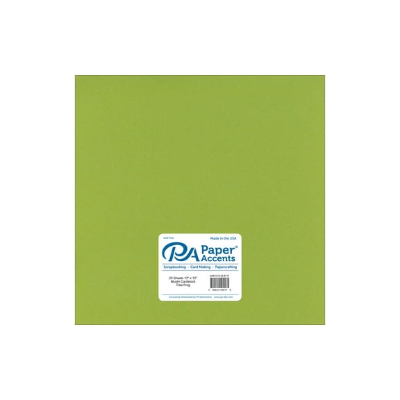 Paper Accents Card stock 12"x 12" Muslin 73lb Tree Frog 25pc