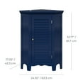 thumbnail image 2 of Teamson Home Glancy Freestanding Corner Floor Cabinet with Faux Louvered Door, Navy, 2 of 6