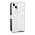 thumbnail image 3 of ELEHOLD Wallet Case foriPhone XR,PU Leather +TPU With Shockproof Kickstand Crad Slot Strap Case for iPhone 13 Mini 5.4 inch,Silver, 3 of 7