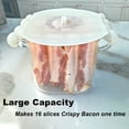 thumbnail image 2 of Glass Microwave Bacon Cooker, Microwave Popcorn Popper, 100oz Glass jar with Silicone Lid, Ramen Noodle Bowl and Vegetable Steamer, with Removable Glass Rod, Make 16pcs bacon one time, 2 of 10