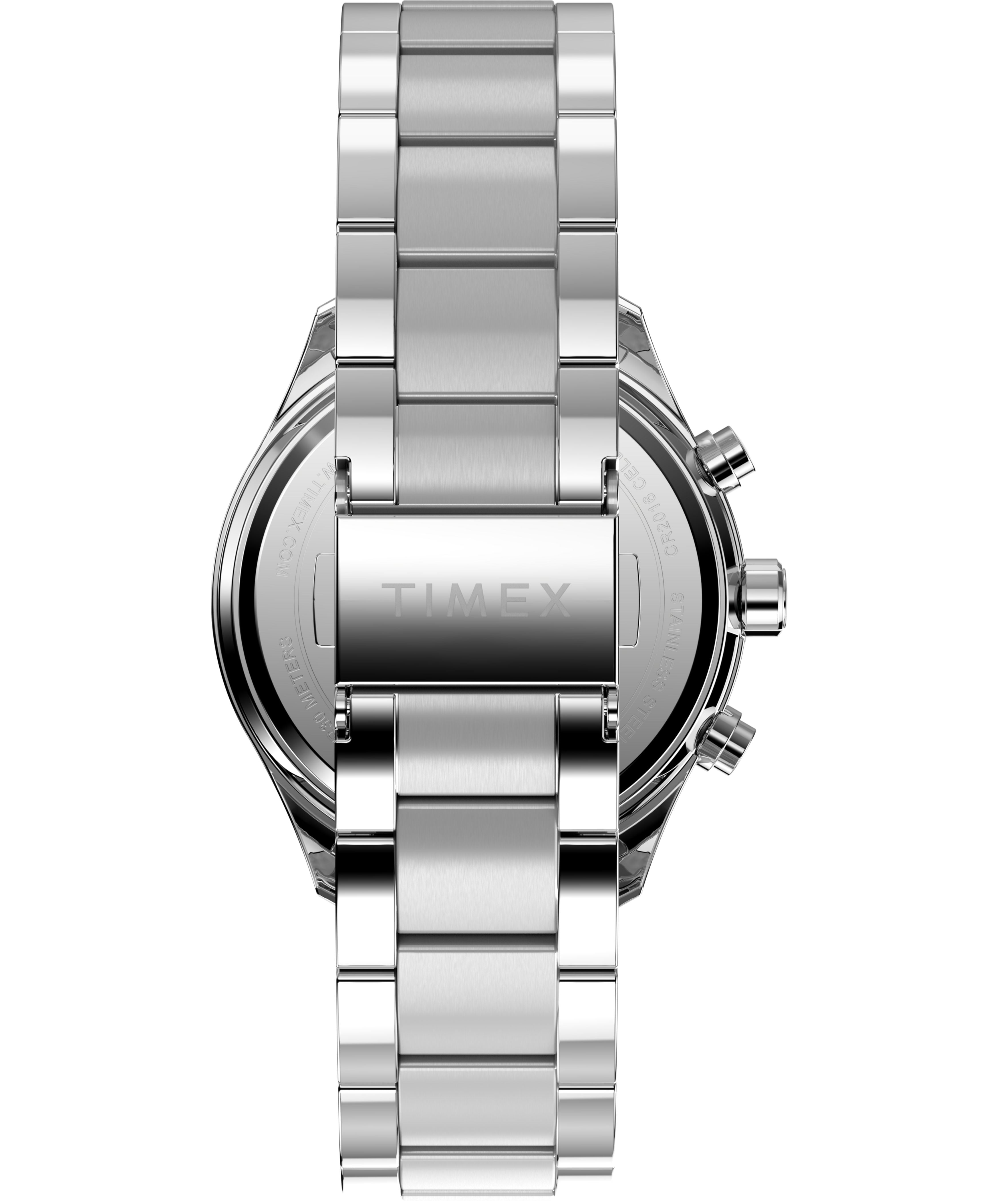 Timex Women's Chronograph 38mm Watch - Silver-Tone Bracelet Blue Dial Silver-Tone Case