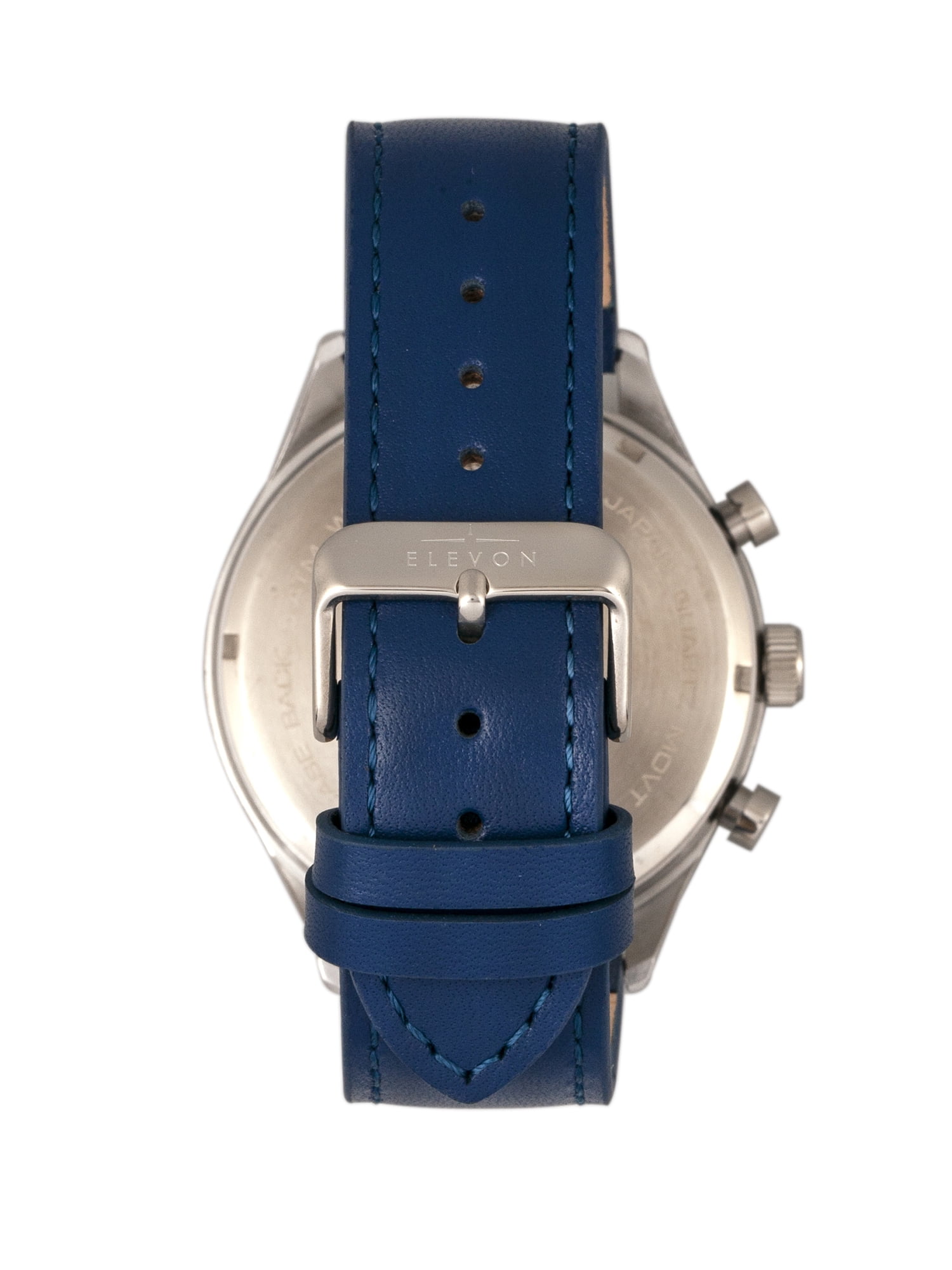 Elevon Lindbergh Leather Band Watch W Day Date Brown Gray