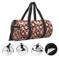 thumbnail image 3 of Pofeuu Skull record lips Print Travel Duffel Bag,Sports Tote Gym Bag,Shoulder Weekender Overnight Bag for Women Gym Bag, 3 of 6