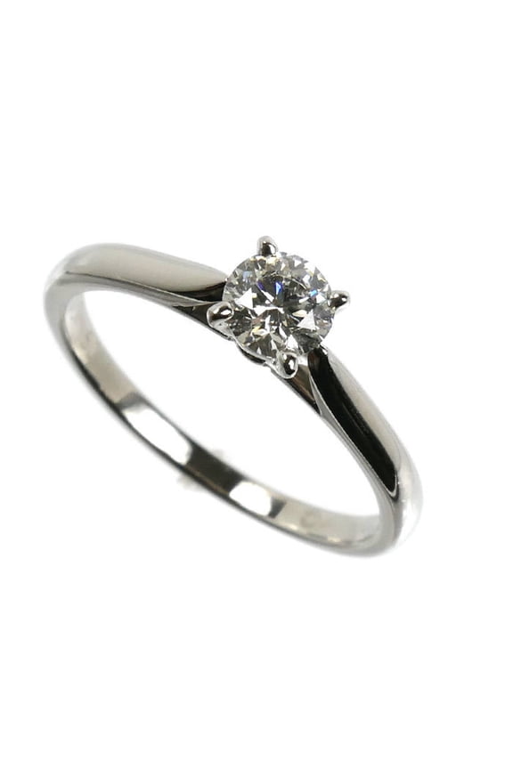 Pre-Owned CARTIER Cartier Pt950 Platinum Solitaire 1895 Wedding Ring N4807950 Diamond 0.31ct 50...