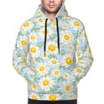 thumbnail image 2 of Bingfone Daisies Flowers Men's Drawstring Hoodie Long Sleeve Pocket Sweatshirts-Large, 2 of 6