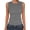 Gray, variant on Qiopertar Women's Ribbed Tank Tops Sleeveless Ruffle Trim Round Neck Slim Fit Basic Casual Summer Tops, Black L