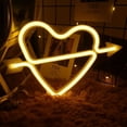 thumbnail image 3 of Neon Light Multi-purpose Decorative Arrow Heart Shape LED Wall Hanging Neon Sign Xmas Gift for Home, 3 of 8