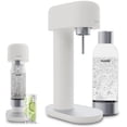 thumbnail image 1 of Mysoda Ruby 2 Máquina de agua con gas - Máquina silenciosa de agua carbonatada de aluminio resistente y duradero y botella de agua de 1 litro - Sin bombona de CO2 - Color blanco, 1 of 5