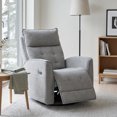 thumbnail image 3 of Sillon Reclinable Electrico Easy Living Kael de Tela Gris con Base Giratoria y Reposapiés Ajustable, 3 of 9