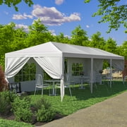 Devoko 10' x 30' Outdoor Gazebo Wedding Party Tent Patio Canopy Camping Shelter Pavilion w/Removable Sidewalls Carport Cater BBQ Events