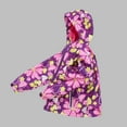 thumbnail image 5 of abtuhar Toddler Jacket,Kids Jacket,Girls Outdoor Floral Fleece Lined Light Windproof Jacket with Hood Purple 5 Years, 5 of 5