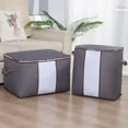 thumbnail image 2 of RXIRUCGD 2 Pack Clothes Storage Bag Foldable Blanket Storage Bag with Handle, Storage Containers for Your Comforters, Blankets, Pillows, Toys, Clothing and Beddings, 2 of 7