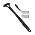 thumbnail image 2 of tasrioml Men Back Shaver with 2 Heads Brush Long Handle Bath Shower Back Hair Trimmer Ergonomic Manual Wet Dry Body Hair Remover Tools, 2 of 8