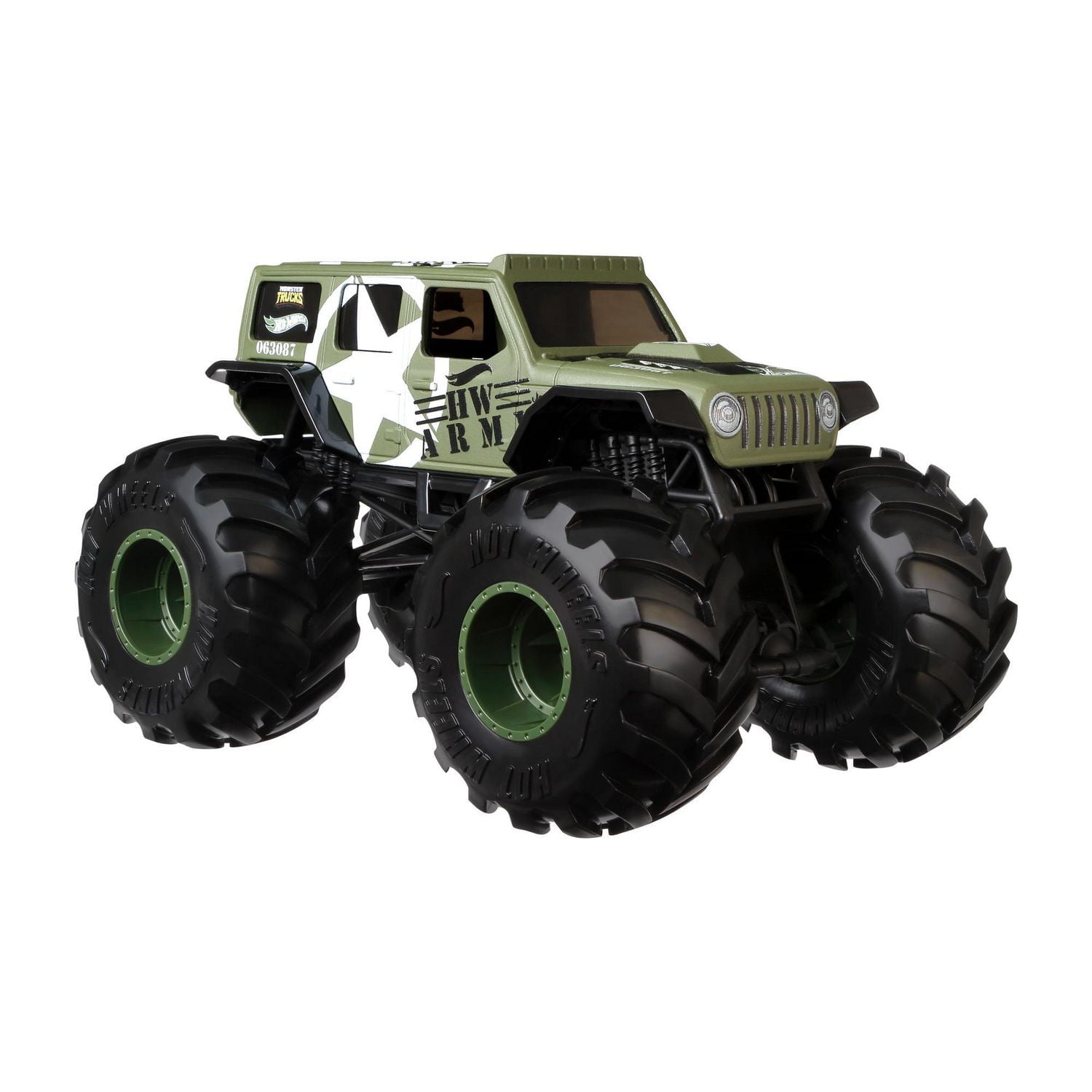 Hot Wheels Monster Trucks 1:24 scale 2018 Jeep Wrangler Vehicle