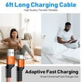 thumbnail image 7 of Type C Charger Fast Charging 18W Charger Adapter with USB C Cable 6FT Fast Charging Nylon Braided Type C Charger Cable for Samsung, Orange, 7 of 7