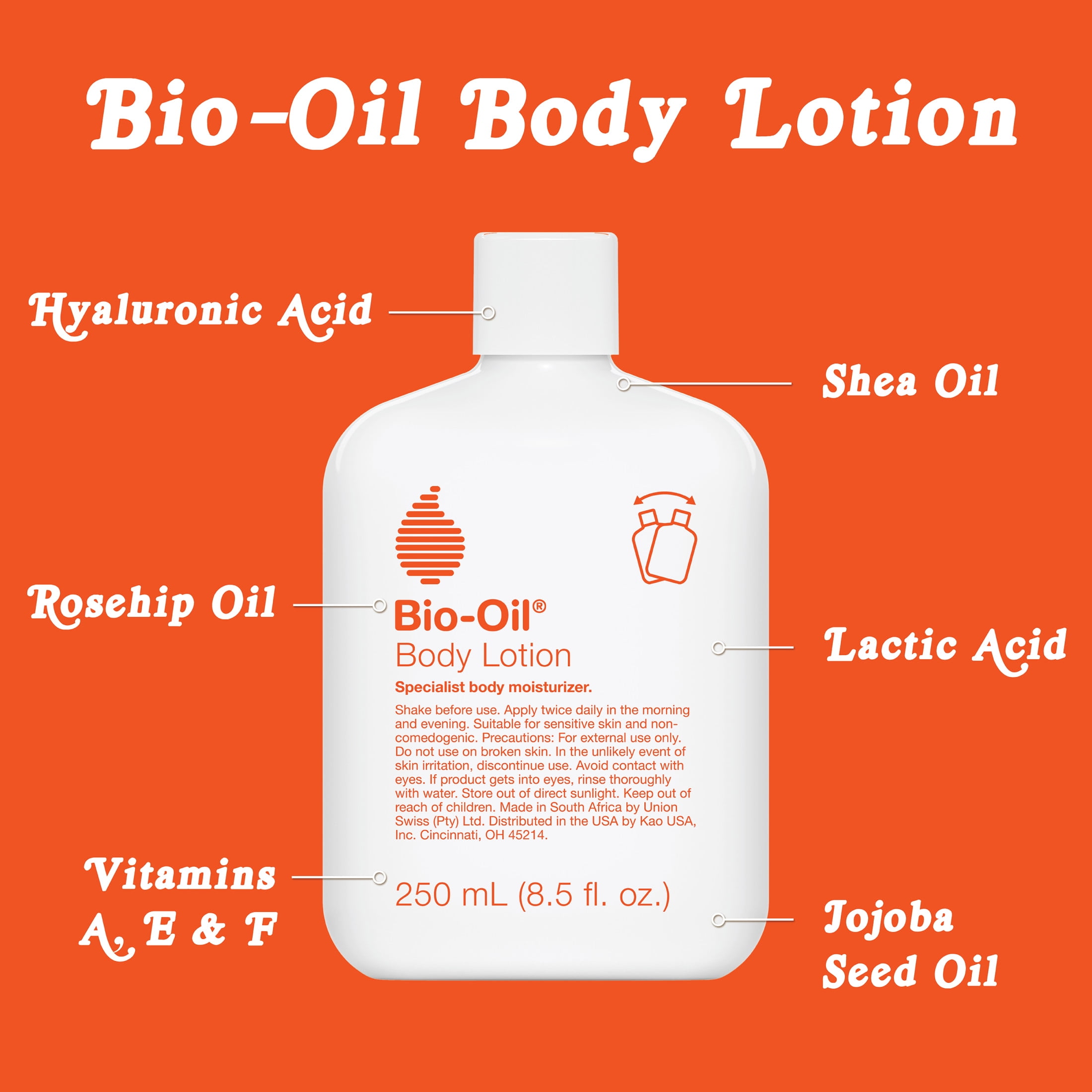 (2 pack) Bio-Oil Body Lotion for Dry Skin, Ultra-Lightweight Moisturizer, 8.5 fl oz