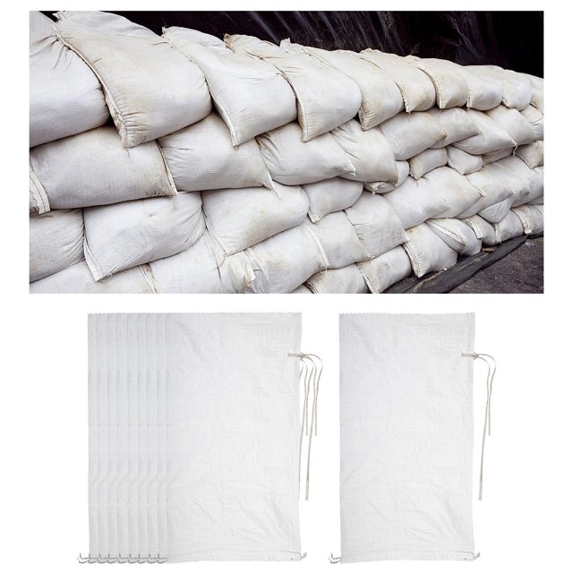 Bolsa de arena vacía para inundaciones Bolsas de arena Protección contra inundaciones Bolsa multiusos para control de inundaciones de servicio 10 piezas Macarena Bolsa de arena vacía