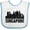 White and Blue, variant on Inktastic Singapore City Skyline with Grunge Boys or Girls Baby Bib