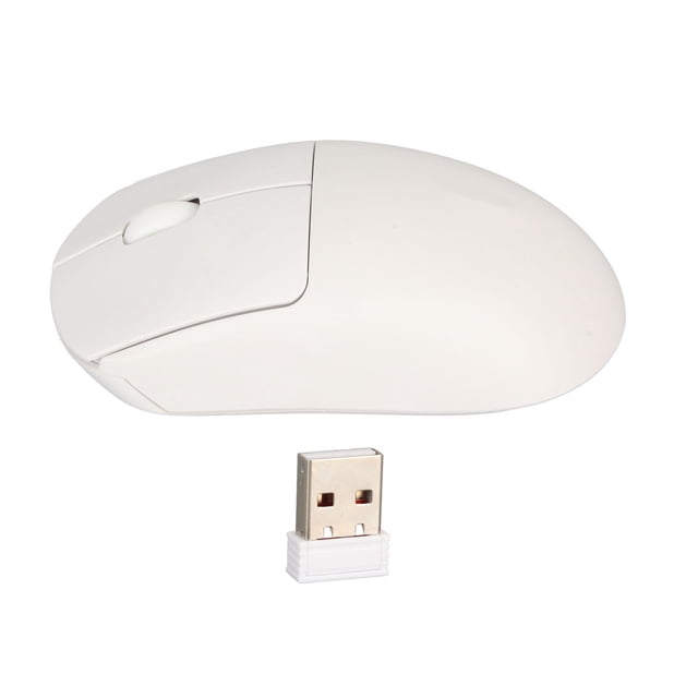 Ratón inalámbrico para juegos 1200DPI 2,4G Fit Palm ratón de ordenador con batería inalámbrico para ordenador de sobremesa portátil blanco