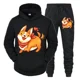 thumbnail image 4 of Conjunto de ropa deportiva con estampado de animé Shiba Inu para hombre, sudadera y pantalones con estampado de perro y animal, conjunto de 2 piezas, sudaderas y chándales divertidos para hombre, 4 of 5