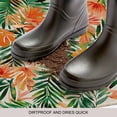 thumbnail image 2 of Orange Green Palm Leaves Door Mat Indoor Outdoor, Summer Tropical Floral Non Slip Welcome Mat with Rubber Backing, Absorbent Fabric Front Door Mats Entryway Rug for Home Patio Entrance 18"x30", 2 of 9