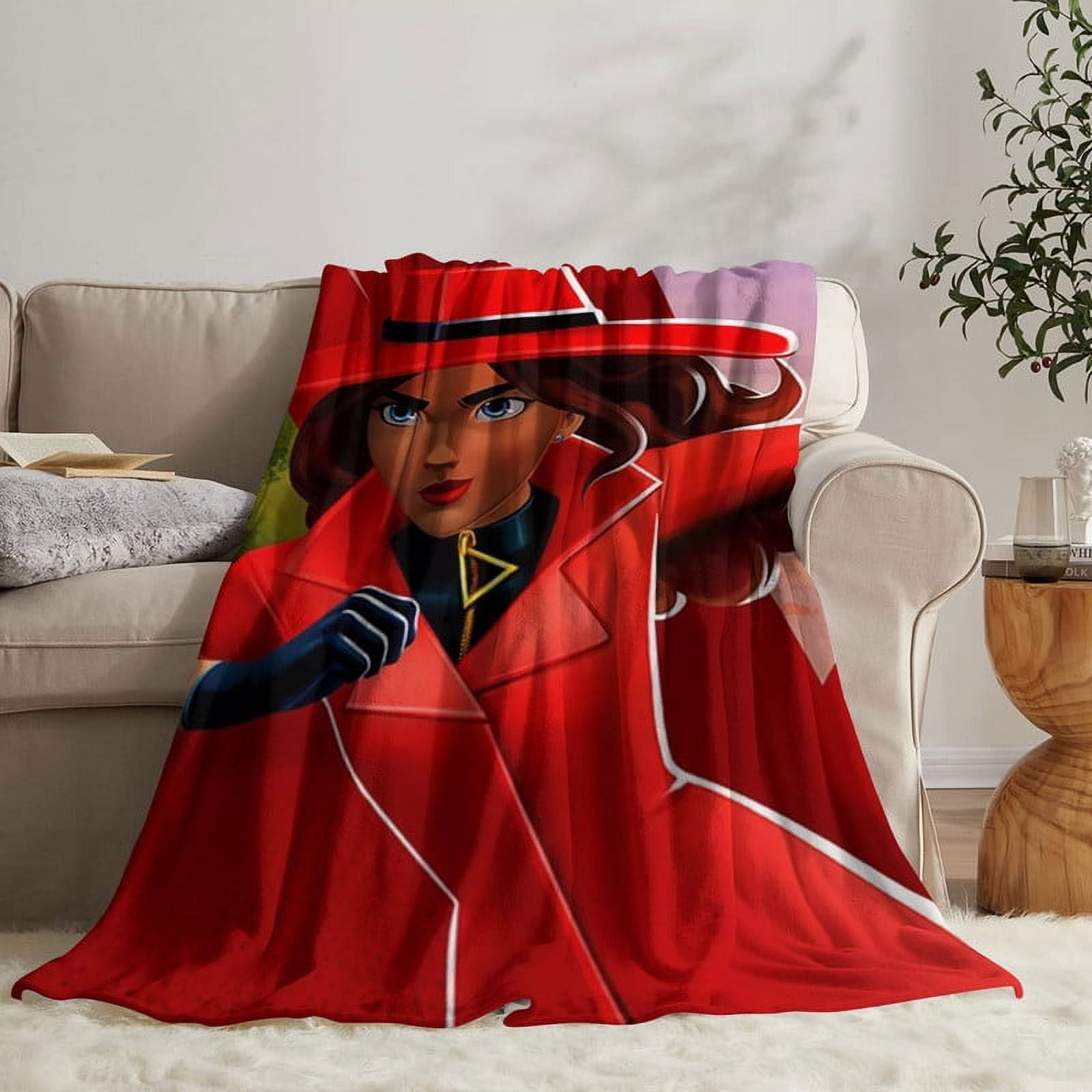 Carmen Sandiego Throw Blanket Gifts for Fans Lover Girls Boys Women Present Hoodie Him Bed 30"x40"