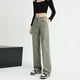 thumbnail image 3 of Pantalones casuales holgados de cintura alta con múltiples bolsillos y bolsillos para mujer, 3 of 5