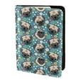 thumbnail image 2 of Pofeuu PUG HEAD And Flower Print Travel Document Organizer Passport Holder Men Women for Family (6.5 in x 4.5 in),Wallet Holder Credit Card Clutch Bag Case, 2 of 5