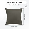 thumbnail image 3 of Uxcell 2-Pack Fundas de Almohadas para Exteriores, 18x18Pulgadas/45x45 cm Funda de Almohada Moderna para Sofá de Patio [Marrón Oscuro], 3 of 6