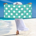 thumbnail image 5 of Goofa Teal Turquoise And White Polka Dot for Bath Towels ,Silver Fox Velvet Beach Towel, Quick-Dry Beach Towel, Bathroom Decor Soft Beach Microfiber Hair Towels 27.5x55in, 5 of 6