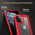 thumbnail image 4 of iPhone 13 Case, [Military Grade Shockproof] [Hard Carbon Fiber Back] [Soft TPU Bumper Frame] Anti-Scratch, Fingerprint Resistant,Protective Phone Case for iPhone 13, 6.1 Inch, Red, 4 of 14