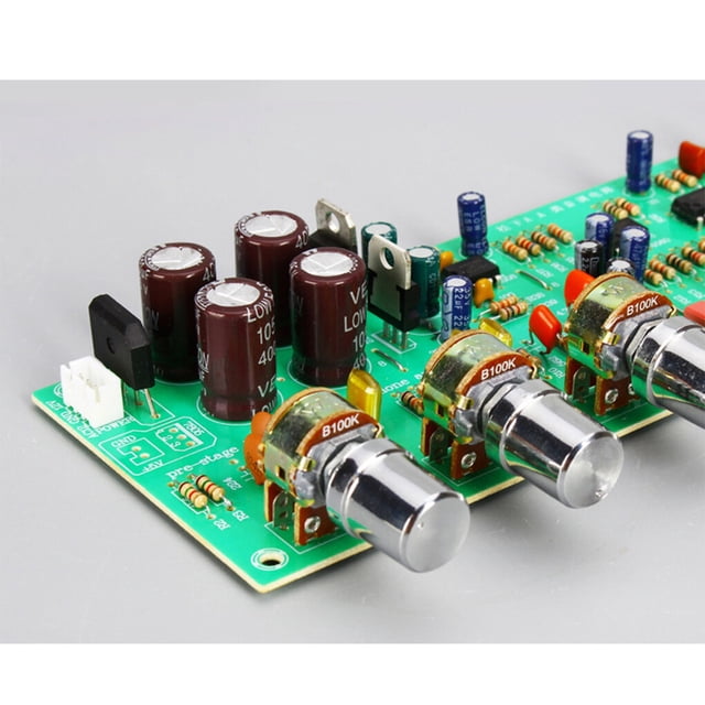 Langgg Ton Control Amplificateur Double 12V Résistant à l'Usure Préamplificateur Réglable DX338A Front Tuning Board Front-end Conseils