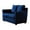 Blue, variant on Transitional Faux Leather Lillard Loveseat, Dark Gray