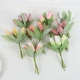 thumbnail image 5 of Visland Artificial Tulips Flowers Fake Faux Tulip Bouquet Real Touch Flower Arrangement for Home Room Office Party Wedding Decor, 5 of 6