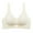 White, variant on ,Women's V Neck Supportive Bras No Underwire Seamless U Back Bra Push up Soft Everyday T Shirts Bralettes Beige L