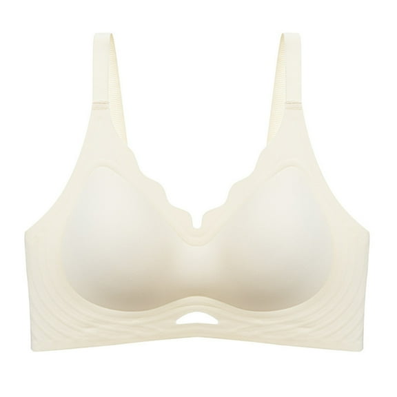 FYDUU Plus Size Seamless Bras For Women Fixed Cup Soft Support Comfortable Underwire Bra For Everyday Wear Soft Women Everyday Bras /White