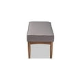 thumbnail image 3 of Baxton Studio Arvid Banc de Salle à Manger Moderne en Bois Rembourré en Tissu Gris, 3 of 7
