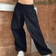 thumbnail image 2 of Ropa de trabajo para mujer, pantalones casuales sueltos con piernas de bolsillo, pantalones rectos sólidos neutros Pompotops ulkah939935, 2 of 9