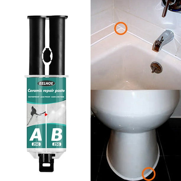 Pegamento Para Azulejos 1 juego de pasta reparadora de azulejos, impermeable, para baño, bañera, adhesivo de cerámica, pegamento AB Sywqhk Libre de BPA