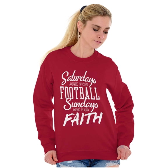 Fall Weekends for Football Faith Women Plus Size Sweatshirt Brisco Brands 2X