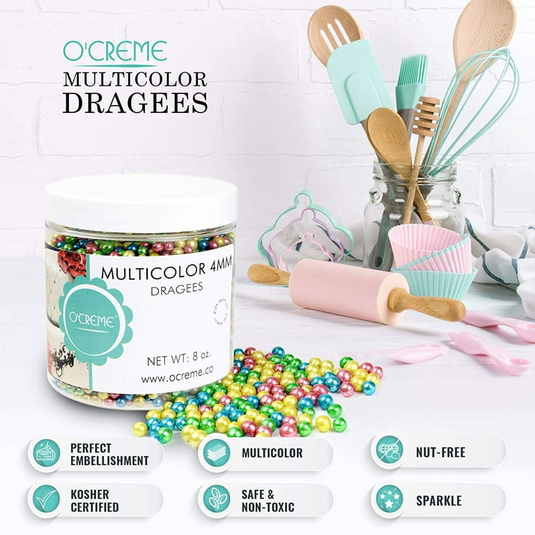 O'Creme Multicolor Dragees Cake Decorating Supplies for Bakers