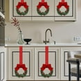thumbnail image 4 of 12 Pcs Christmas Kitchen Cabinet Wreaths with Ribbon 5.12 Inch Mini Christmas Wreath Small Kitchen Wreath Greenery Wreath for Window Door（White), 4 of 8