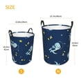 thumbnail image 3 of Rateoe Space Dinosaur Pattern Round Laundry Hamper Basket, Tall Hamper Basket for Blanket Storage, Nursery Clothes Hamper for Laundry in Bedroom and College Dorm-Medium, 3 of 6