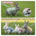 thumbnail image 5 of Shadoumai Adorable Rabbit Harness and Leash Set with Cute Prints, Soft Bunny Vest Harness for Outdoor Walking, Waterproof Rabbit Clothes for Puppy Kitten Ferret Small Animals, 5 of 6