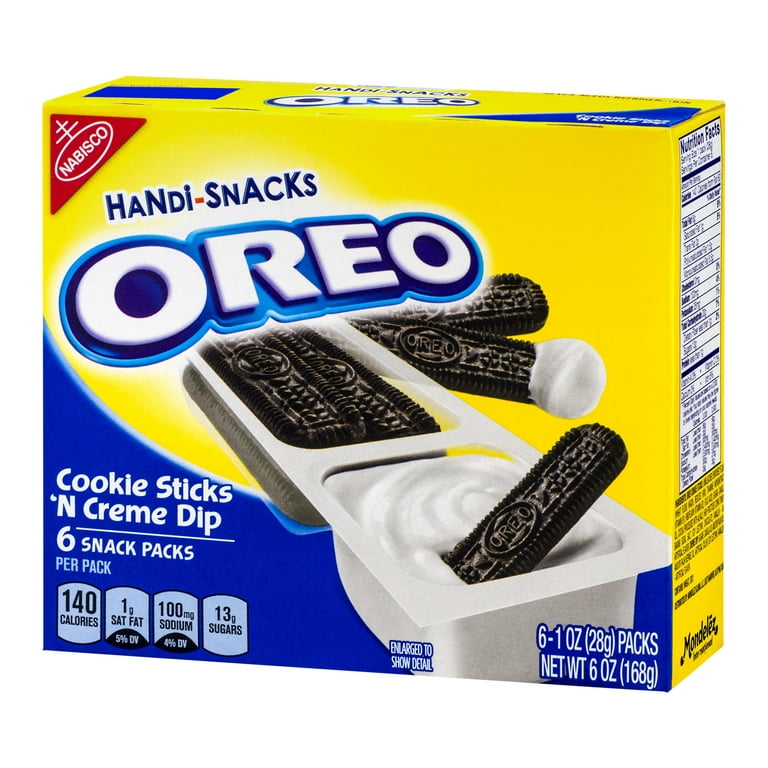 COOKIE DIP AND OREO COOKIES. Three Packages Of Six Cream Filled Sandwich  Cookies With Three Milk Dippers Kitchen Utensils Blue Dunking Tools (3  Snack
