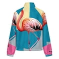 thumbnail image 6 of Jackets for Women Winter Coat Jackets Flannel Stand Collar Jacket(Flamingo Pop Art Print,Size:S-4XL), 6 of 7