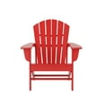 thumbnail image 5 of Westin Outdoor 4-Piece Adirondack Patio Chairs with Ottoman Footrest Set, Red, 5 of 8